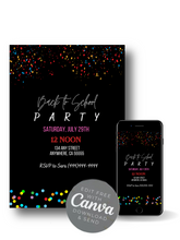 Load image into Gallery viewer, Editable Digital Download: Back To School Around the World Party Invitation