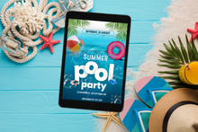 Load image into Gallery viewer, Editable Digital Download: Pool Party Invitation