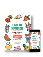 Load image into Gallery viewer, Editable Digital Download: Pool Party Invitation