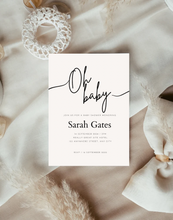 Load image into Gallery viewer, Editable Digital Download: Oh Baby Baby Shower  Party Invitation