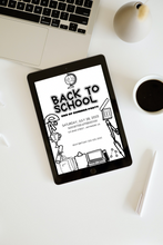 Load image into Gallery viewer, Editable Digital Download: Back To School Bash Invitation