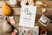 Load image into Gallery viewer, Editable Digital Download: Oh Baby Baby Shower  Party Invitation