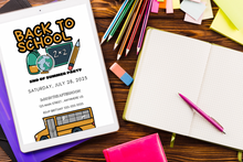 Load image into Gallery viewer, Editable Digital Download: Back to School Party Invitation