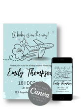 Load image into Gallery viewer, Editable Digital Download: Baby Boy Shower Party Invitation