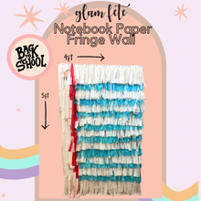 Load image into Gallery viewer, Back to School Notebook Paper Fringe Wall Art