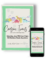 Load image into Gallery viewer, Editable Digital Download: Dinosaur Party Invitation