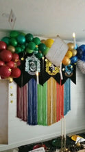 Load and play video in Gallery viewer, Rainbow Macrame Wall Hanging