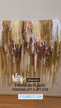 Load and play video in Gallery viewer, Fringe Backdrop Wall on Plastic Fencing