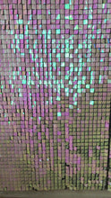 Load and play video in Gallery viewer, Pink Lemonade Iridescent Shimmer Wall Panels Sequin Shimmer Backdrop, Sequin Panels, Shimmer Wall, Sequin Backdrop, Events, Photo Backdrop, Sequin Wall, Blush Pink Sequin Backdrop