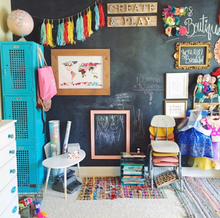 Load image into Gallery viewer, Back to School Tissue Paper Tassel Homeschool,Fringe Banner, Party streamers, Tassle banner, party fringe, streamers, pom pom garland Pink, mint, hot pink, coral,
