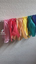 Load and play video in Gallery viewer, Chair Tassle, Chair banner, high chair fringe, One Glitter Plastic streamer Banner First Birthday High Chair Banner Plastic Fringe
