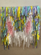Load image into Gallery viewer, Easter Peter Rabbit Fringe Backdrop Wall on Plastic Fencing