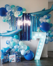 Load image into Gallery viewer, Tablecloth Fringe Backdrop, Flagtape Backdrop, Fringe Backdrop, Birthday, Party Theme