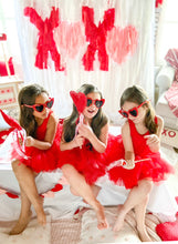 Load image into Gallery viewer, Valentines Day XOXO Fringe Backdrop Wall on Plastic Fencing
