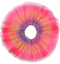 Load image into Gallery viewer, Baby Girls Hot Pink Rainbow Sparkle Tutu Skirt Pentagram Sequin Christmas 3 Layered Elastic Puffy Tulle Skirt
