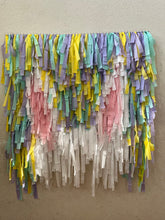 Load image into Gallery viewer, Easter Peter Rabbit Fringe Backdrop Wall on Plastic Fencing