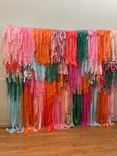 Load image into Gallery viewer, Fringe Backdrop Wall on Plastic Fencing