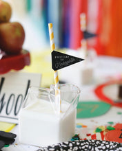Load image into Gallery viewer, Back to School Plastic Fringe Backdrop Plastic Tablecloth Fringe Backdrop "Wall", Flagtape Backdrop, Fringe Backdrop, Birthday, Party Theme,