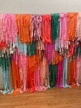 Load image into Gallery viewer, Fringe Backdrop Wall on Plastic Fencing