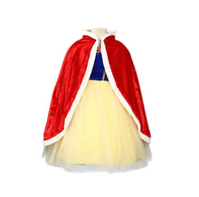 Load image into Gallery viewer, Mrs. Claus Red Christmas Princess Cloak Cape Toddler Kids Winter Wear Children's Party Wear Velvet Warm Winter Cosplay Party Cloak Clothes
