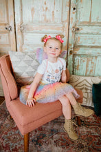 Load image into Gallery viewer, Girls Pastel Rainbow Sparkle Tutu Skirt Pentagram Sequin Christmas 3 Layered Elastic Puffy Tulle Skirt