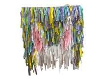 Load image into Gallery viewer, Easter Peter Rabbit Fringe Backdrop Wall on Plastic Fencing
