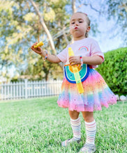 Load image into Gallery viewer, Girls Pastel Rainbow Sparkle Tutu Skirt Pentagram Sequin Christmas 3 Layered Elastic Puffy Tulle Skirt