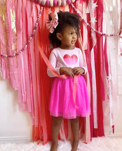 Load image into Gallery viewer, Valentine’s Day Tablecloth Fringe Backdrop, Flagtape Backdrop, Fringe Backdrop, Birthday, Party Theme