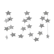 Load image into Gallery viewer, Glitter Silver 4M DIY Glitter Paper Garland Hanging Star 10CM String Curtain For Wedding Birthday Christmas Party Supplies