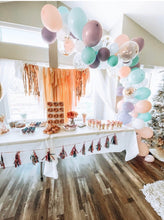Load image into Gallery viewer, Christmas Tablecloth Fringe Backdrop, Flagtape Backdrop, streamer wall  Fringe Backdrop, Birthday, Party Theme, Customizable