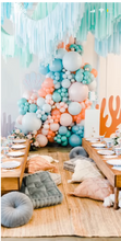 Load image into Gallery viewer, Ceiling Installation on Plastic Fencing, Plastic Fringe Ceiling Installations