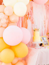 Load image into Gallery viewer, 4 Piece Tablecloth Fringe Backdrop "Wall", Flagtape Backdrop, streamer wall  Fringe Backdrop, Birthday, Party Theme, Customizable streamer w