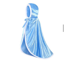 Load image into Gallery viewer, Ice Princess Baby Blue Christmas Cloak Cape Toddler Kids Winter Wear Children's Party Wear Velvet Warm Winter Cosplay Party Cloak Clothes