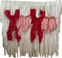 Load image into Gallery viewer, Valentines Day XOXO Fringe Backdrop Wall on Plastic Fencing