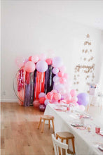 Load image into Gallery viewer, Tablecloth Fringe Backdrop, Flagtape Backdrop, Fringe Backdrop, Birthday, Party Theme, Customizable