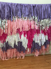 Load image into Gallery viewer, 6-6ft strand Plastic Fringe Wall - Backdrop only Balloons and Sign not included