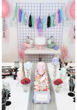 Load image into Gallery viewer, Pastel Skull Halloween Tissue Banner, Tassel Garland, Fringe Banner, Tassle, Party streamers, black banner, Spooky, Tissue Paper Garland