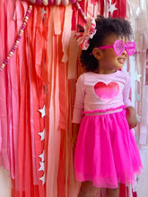 Load image into Gallery viewer, Valentine’s Day Tablecloth Fringe Backdrop, Flagtape Backdrop, Fringe Backdrop, Birthday, Party Theme