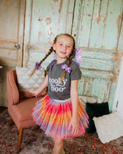 Load image into Gallery viewer, Baby Girls Hot Pink Rainbow Sparkle Tutu Skirt Pentagram Sequin Christmas 3 Layered Elastic Puffy Tulle Skirt