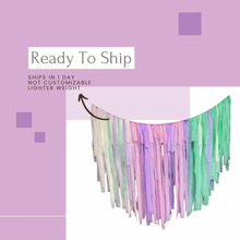 Load image into Gallery viewer, Ready to Ship Plastic Fringe Backdrop-no custom edits, ships as in 24 hours Fully Assembled Fringe Backdrop