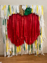 Load image into Gallery viewer, Glam Fete x Ambusheed With Boys Apple Fringe Backdrop Wall on Plastic Fencing
