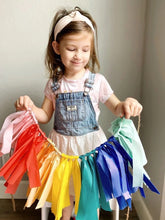Load image into Gallery viewer, Chair Tassle, Chair banner, high chair fringe, One Glitter Plastic streamer Banner First Birthday High Chair Banner Plastic Fringe