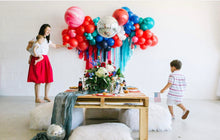 Load image into Gallery viewer, 4th of July Backdrop, Flagtape Backdrop, Fringe Backdrop, Birthday, Party Theme, Customizable