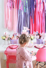 Load image into Gallery viewer, Tablecloth Fringe Backdrop, Flagtape Backdrop, Fringe Backdrop, Birthday, Party Theme, Customizable