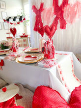 Load image into Gallery viewer, Valentines Day XOXO Fringe Backdrop Wall on Plastic Fencing