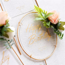 Load image into Gallery viewer, Creative Happy Birthday Acrylic Metal Cake Topper for Birthday Cake Decoration Cake Toppers Flags Wedding Birthday Party Decor
