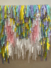 Load image into Gallery viewer, Easter Peter Rabbit Fringe Backdrop Wall on Plastic Fencing