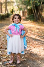 Load image into Gallery viewer, Ice Princess Baby Blue Christmas Cloak Cape Toddler Kids Winter Wear Children's Party Wear Velvet Warm Winter Cosplay Party Cloak Clothes