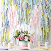Load image into Gallery viewer, Easter Peter Rabbit Fringe Backdrop Wall on Plastic Fencing