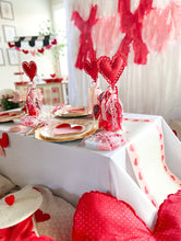 Load image into Gallery viewer, Valentines Day XOXO Fringe Backdrop Wall on Plastic Fencing